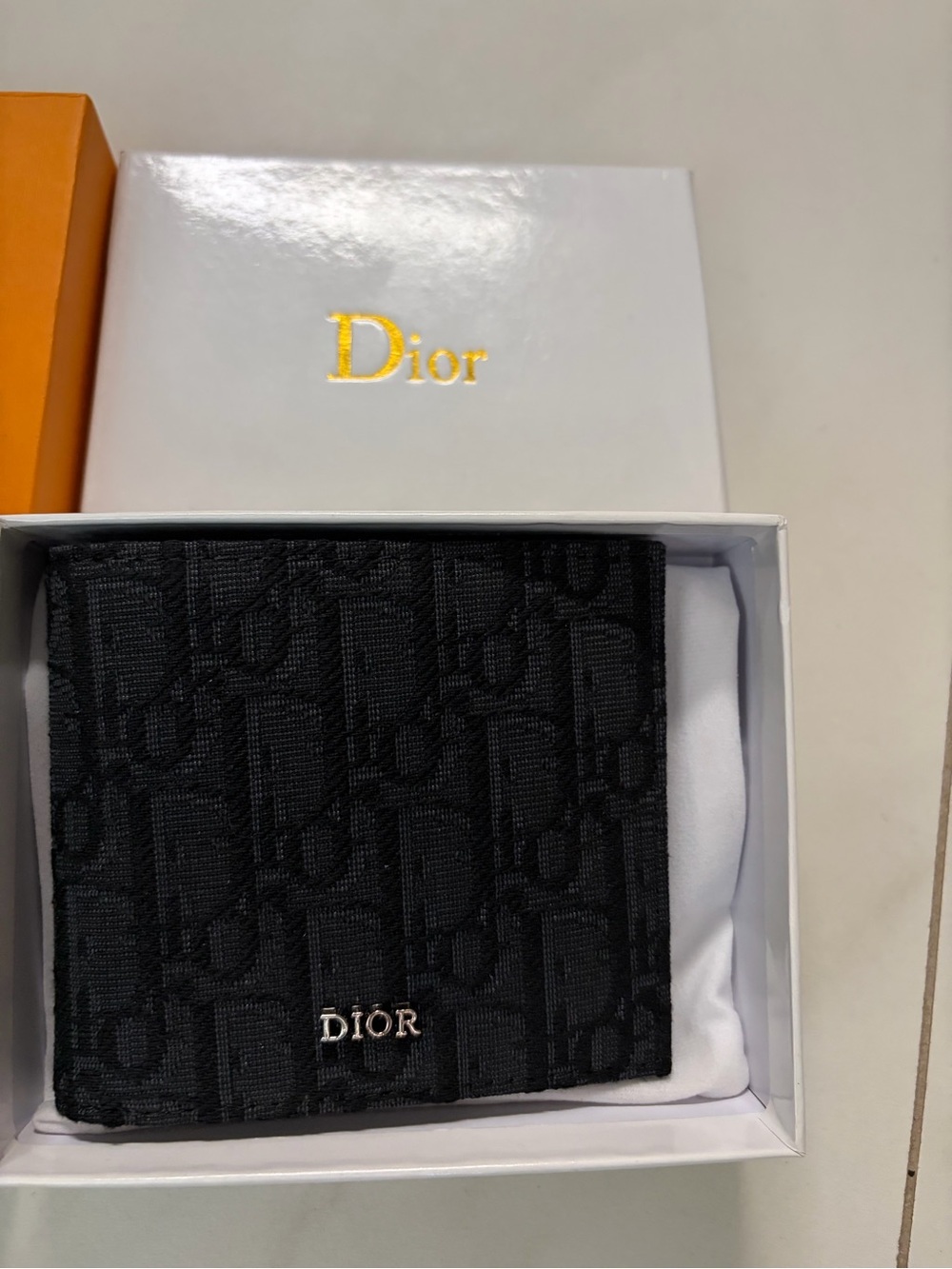 Dior Black Signature Canvas Bifold Card Holder